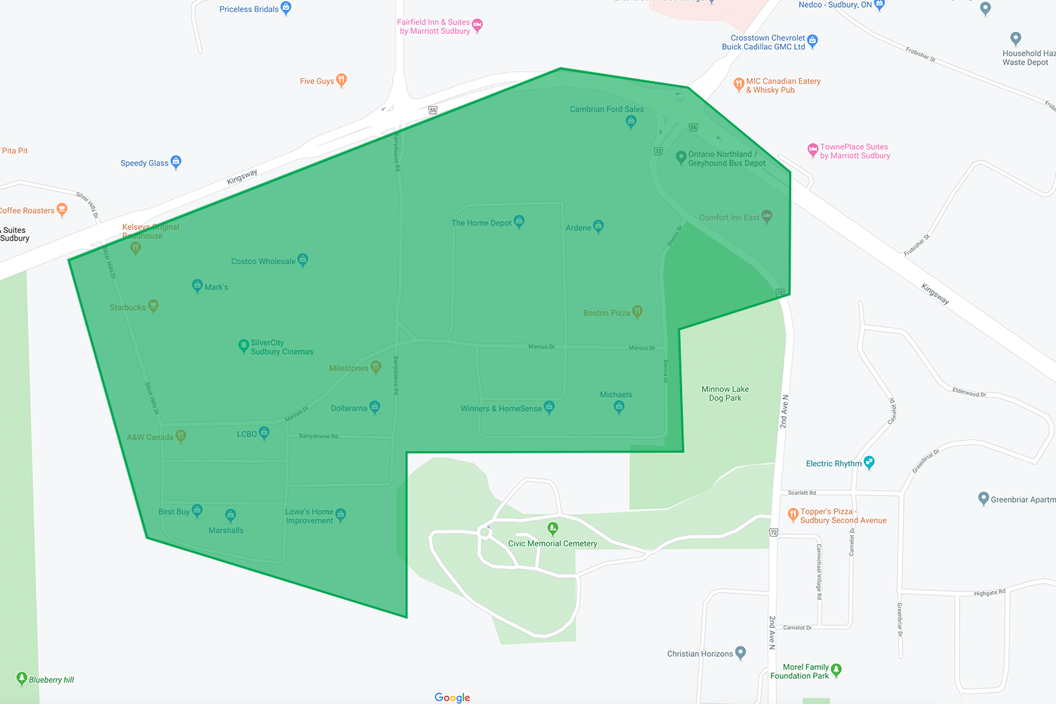 Service Area Boundaries