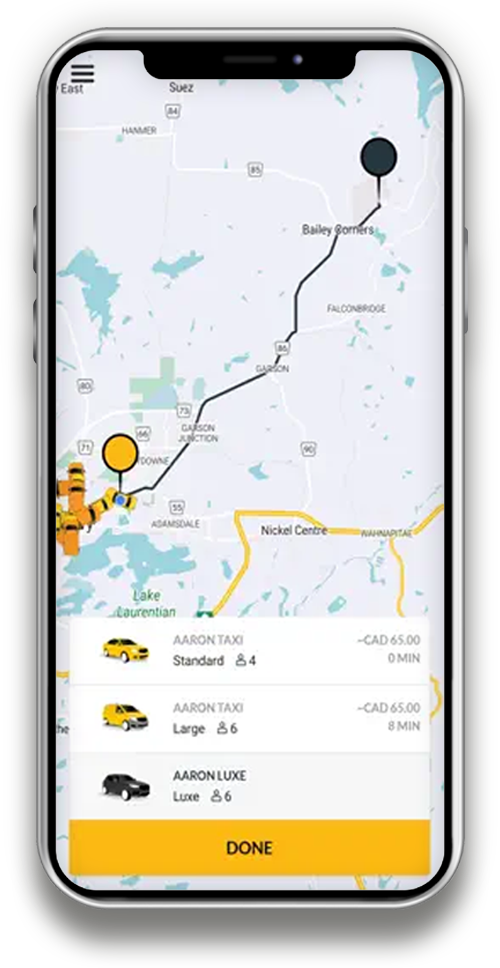 The NEW Aaron Taxi App.
